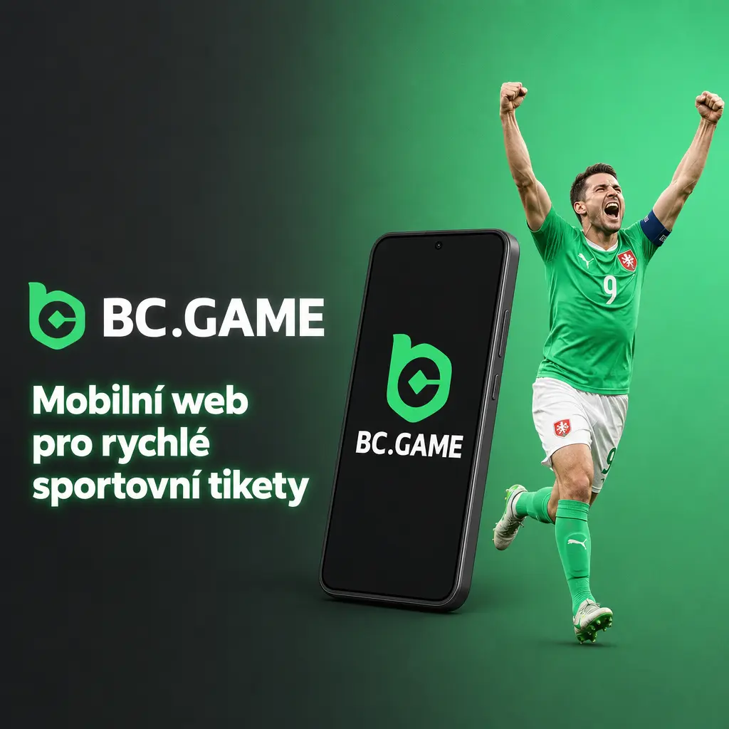Mobilní web BC Game se sportovním tiketem, pokladnou a živým chatem v prohlížeči na telefonu
