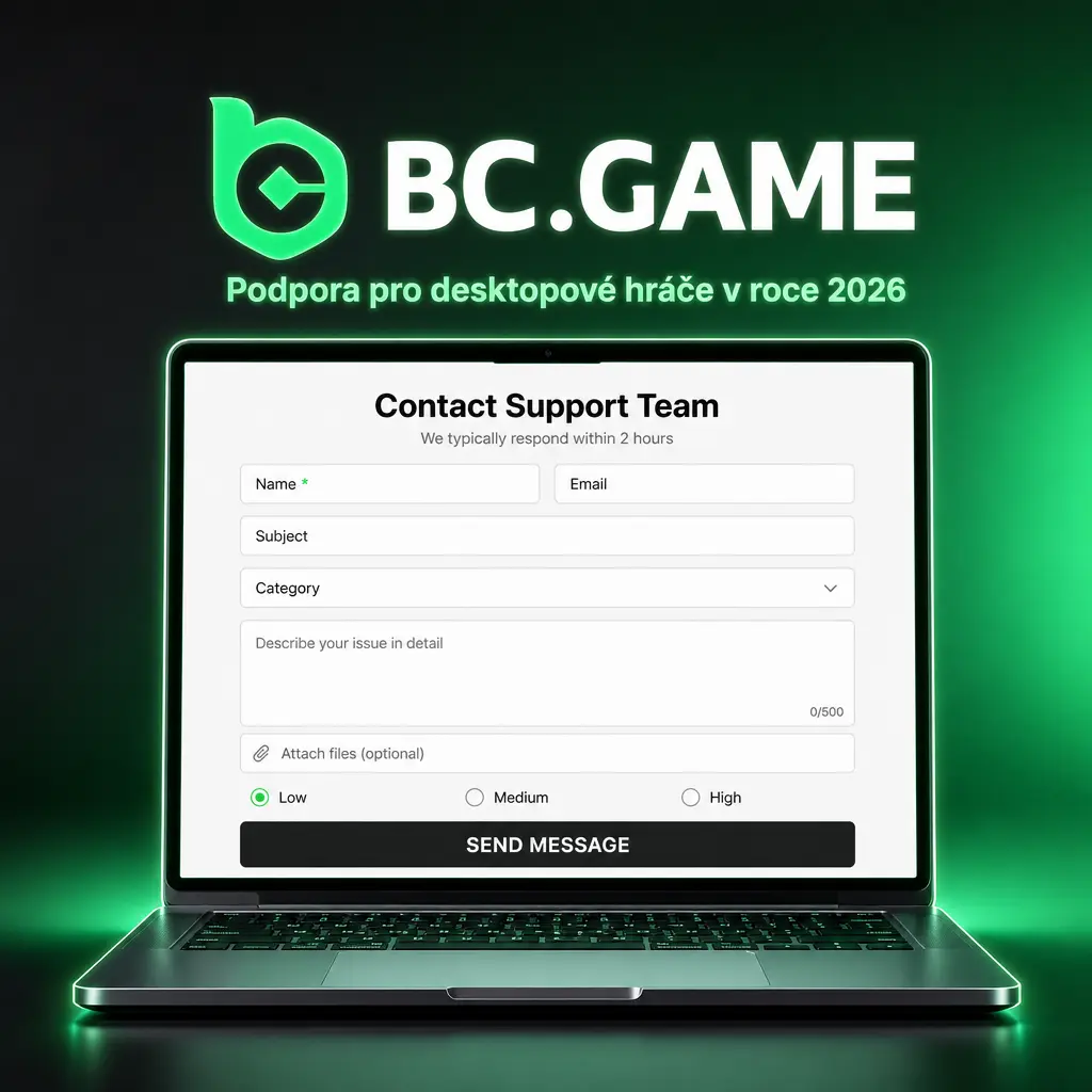 Přehled podpory pro uživatele počítačové aplikace BC.Game v roce 2026: chat 24/7, e-mail a sítě