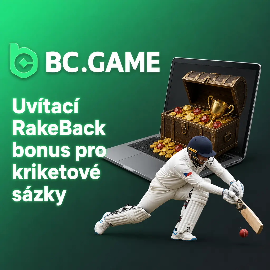 BC Game uvítací RakeBack bonus pro kriketové sázky až 360 % na čtyři po sobě jdoucí vklady