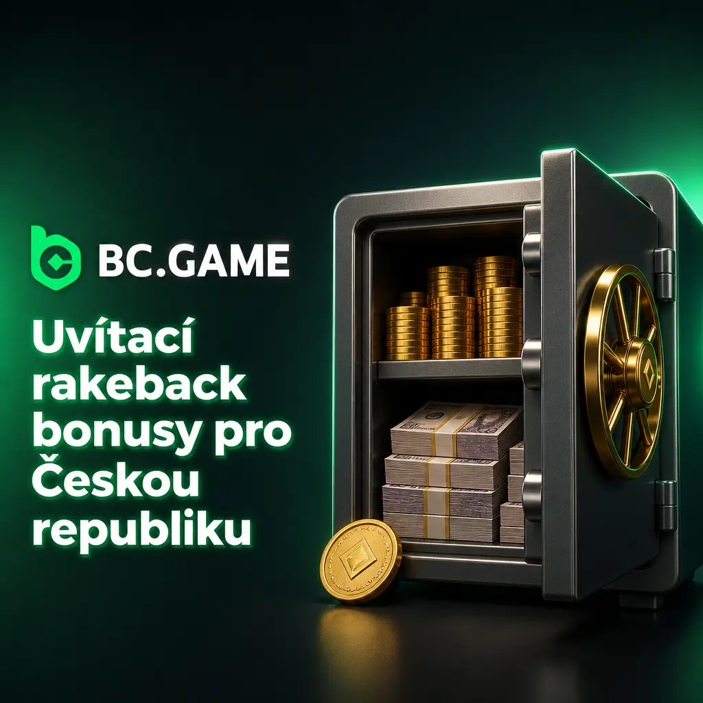 Uvítací rakeback bonusy BC Game v ČR se 4 vklady v BCD a podmínkami protočení