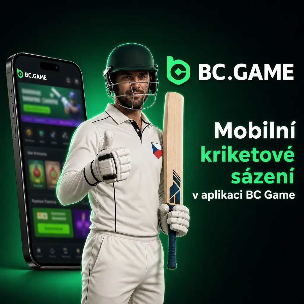 Mobilní aplikace BC Game pro sázení na kriket, tiket a kurzy na telefonu Android nebo iPhone