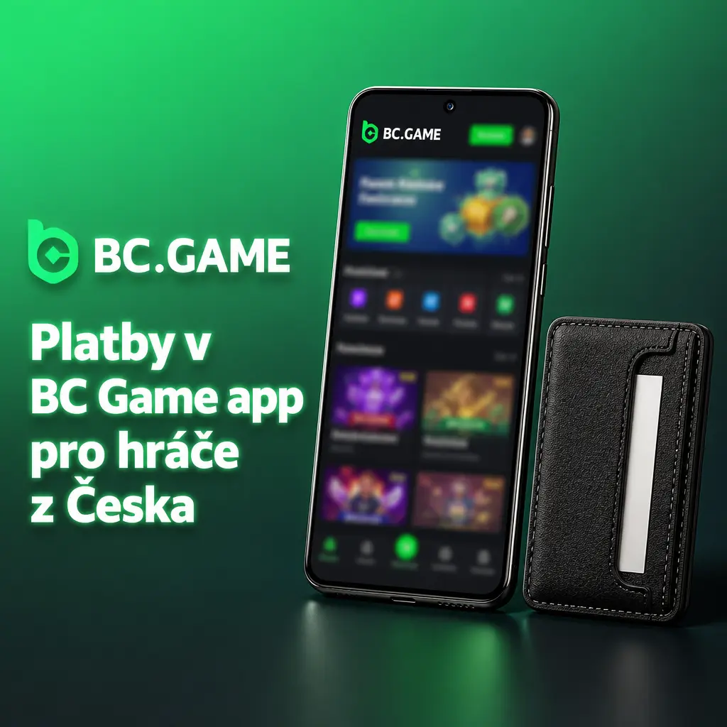 Krypto platby v aplikaci BC Game pro hráče z Česka s vklady a výběry v BTC, ETH, USDT a dalších coinech