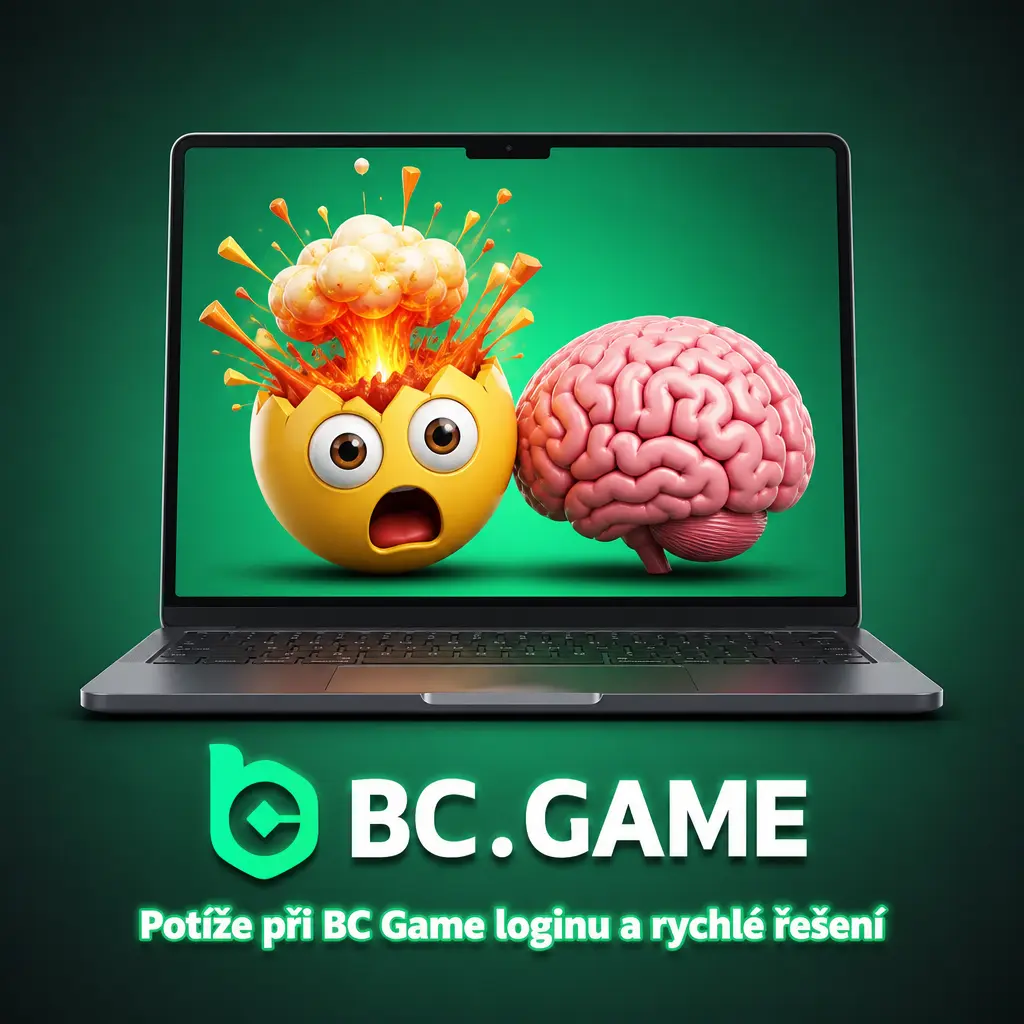 Tabulka řešení potíží s přihlášením do BC Game: heslo, 2FA, zařízení, sociální účet a ověření profilu