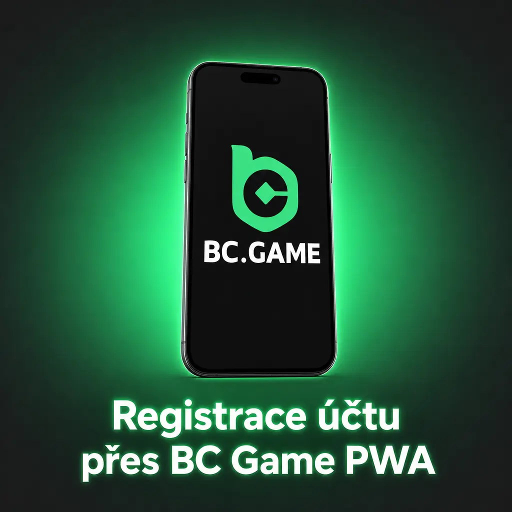 Mobilní formulář registrace účtu BC Game PWA pro kasino a sportovní sázení s potvrzením údajů
